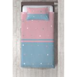 Talia Home şeritli Yıldız Desenli Çocuk Odası Yatak Örtüsü TLAY-196 - 335 x 220 cm - Pembe