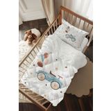 Talia Home Sevimli Araba ve Balon Desenli Bebek Beşik Uyku Seti TLABG-304