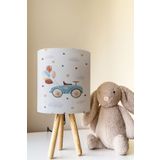 Talia Home Sevimli Araba ve Balon Desenli Çocuk Odası Abajur Masa Lambası TLAB-304