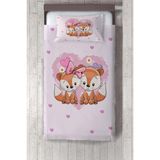 Talia Home sevimli Hayvan Desenli Çocuk ve Bebek Odası Yatak Örtüsü TLAY-212 - 350 x 220 cm - Pembe