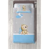 Talia Home sevimli Küçük Ayı Desenli Yatak Örtüsü TLAY-174 - 313 x 220 cm - Gri