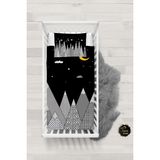 Talia Home Siyah Beyaz Dağ Desenli Bebek Nevresim Takımı Çarşaflı TLABN-231 - 100 x 150 cm