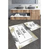 Talia Home Sweet Home Yazılı 2'Li Banyo Paspas Seti TLAHMP-251 - Beyaz