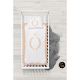 Talia Home Taç Desenli Bebek Nevresim Takımı Çarşaflı TLABN-026 - Beyaz - 100 x 150 cm