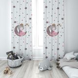 Talia Home TLA-085 Prensesli 2 Kanat Beyaz 140x270 cm Çocuk Odası Perde