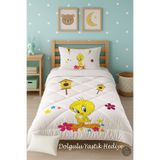Talia Home Tweety Desenli Tek Kişilik Çocuk Yorganı Uyku Seti TLAG-293