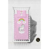 Talia Home Unicorn Desenli Unicorn Bebek Nevresim Takımı Çarşaflı TLABN-170 - Pembe - 100 x 150 cm
