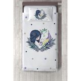 Talia Home unicorn ve Prenses Desenli Yatak Örtüsü TLAY-214 - 352 x 220 cm - Beyaz