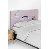 Talia Home Unicorn'lu Prenses'li Çocuk Yatak Baza Başlık Kılıfı TLABK-281 - Renkli - 100 x 100 cm