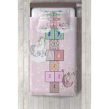 Talia Home unicorn'lu Prenses'li Desenli yatak Örtüsü TLAY-281 - 418 x 220 cm - Pembe