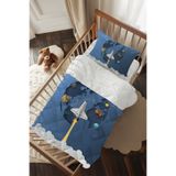 Talia Home Uzay Mekiği Desenli Bebek Beşik Uyku Seti TLABG-339
