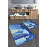 Talia Home Yağlı Boya Desenli 2'li Banyo Paspas Seti TLAHMP-229 - Lila