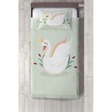 Talia Home yeşil Kuğu Desenli Çocuk ve Bebek Odası Yatak Örtüsü TLAY-221 - 359 x 220 cm