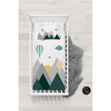 Talia Home Yeşil Kuş Vadisi Dağ Desenli Bebek Nevresim Takımı Çarşaflı TLABN-299 - 100 x 150 cm