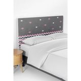 Talia Home Yıldız Zigzag Desenli Çocuk Odası Yatak Baza Başlık Kılıfı TLABK-154 - Renkli - 120 x 120 cm