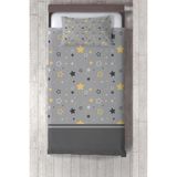 Talia Home yıldızlar Çocuk ve Bebek Odası Yatak Örtüsü TLAY-139 - 278 x 220 cm - Gri