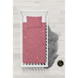 Talia Home Yıldızlı Bebek Nevresim Takımı Çarşaflı TLABN-034 - Bordo - 100 x 150 cm