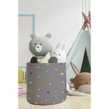 Talia Home Yıldızlı Çocuk ve Bebek Odası Düzenleyici Oyuncak Sepeti TLAS-031 - Gri
