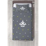 Talia Home yıldızlı Taçlı çocuk ve Bebek Odası Yatak Örtüsü TLAY-132 - 271 x 220 cm - Gri