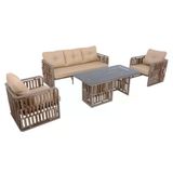 Talia | Rattan Bahçe Oturma Grubu | 3+1+1 Sehpalı Bahçe Takımı