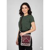 Talin Handmade Nubuk Deri Detaylı, Astar ve Tela Destekli Etnik Omuz & Crossbody Çanta - Mix Color