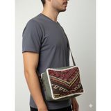 Talin Handmade Nubuk Deri Detaylı, Astar ve Tela Destekli Etnik Omuz ve Crossbody Çanta - Mix Color