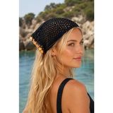 Talin Handmade Pamuk Koton Pullu Bandana | 4 Renk Seçenekli Yazlık Kadın Saç Bandanası | El Işi Bohem Saç Aksesuarı - S - M - Siyah