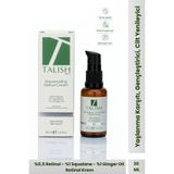 TALISH Rejuvenating Retinol Cream – %0.5 Retinol + %1 Squalane + Ginger Oil Anti-Wrinkle Krem