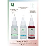 Talish Triple Action Set – Hyalüronik Asit Serum + AHA/BHA Peeling Serum + Gözenek Sıkılaştırıcı Niasinamide