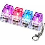 Talky Işıklı Mini Klavye Anahtarlık, Click Sesli Mekanik Switch Fidget Oyuncak,RGB LED Işıklı Stres Giderici
