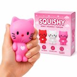 Talky Kedi Squishy Stres Oyuncağı – Jel Dolgulu Sıkma Oyuncağı, Yumuşak ve Esnek Kedi Figürü, Sıkınca Şekil Değiştiren Eğlenceli Oyuncak, 1 Adet Karışık Renk