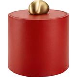 Tall Pebble Trinket Box, Kırmızı Deri Süs Kutusu