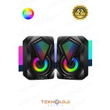 Talon Bilgisayar Hoparlörü Led Işıklı Rgb Laptop Pc Uyumlu 1+1 Speaker