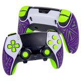 TALONGAMES Controller Grip Tapes Compatible with PS5 DualSense Edge, ELITE Version Color Anti Slip Tape, Compatible with PlayStation 5 Edge Grips, Multi-Texture, Sweat Ventilation, Skin Kit (purple &