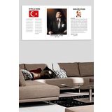 Talya Atatürk İstiklal Marşı ve Gençliğe Hitabe Kanvas Tablo Dekoratif Salon Duvar Panoları 100 x 50 no-5914