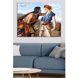 Talya Dekoratif kanvas Tablolar Klasikler The Meeting of Jacob and Rachel William Dyce. Barok, Rönesans, Soyut, Klasik, Van Gogh, Klimt, Mona Lisa, Atatürk Duvar Panosu 50x70 no-9095