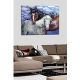 Talya Kanvas At tablosu Atlar.. Aslan Kartal kuş fil ördek kelebek kedi köpek tavus kuşu tabloları 60x40 no-4985