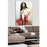 Talya Tablo Bohemian Girl. Kanvas Dekoratif Duvar Panoları. Temalar: Klasikler, Soyut, Rönesans, Yağlıboya görünüm, Atatürk, Manzara, Van Gogh, Ünlü Ressam tabloları 50x35 no-4477