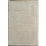 Talya TY03 Bej Koridor Halısı Kesme Yolluk Mutfak Halısı Modern Salon Halısı, Bej 2, 100 x 150