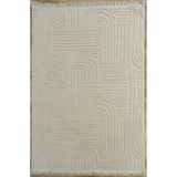 Talya TY03 Bej Koridor Halısı Kesme Yolluk Mutfak Halısı Modern Salon Halısı, Bej 2, 100 x 250