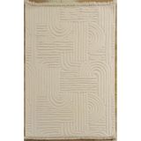 Talya TY07 Beyaz Koridor Halısı Kesme Yolluk Mutfak Halısı Modern Salon Halısı, Beyaz 2, 160 x 300