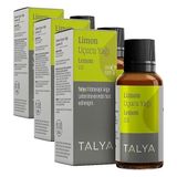 Talya%100 Saf Limon Uçucu Yağı 10 ml - Cilt Bakımı - Taze ve Enerjik Koku - Difüzör İçin Aromaterapi Yağı (3 paketi)