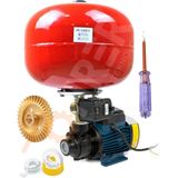 Tam Bakır Sargılı DKM60-1 24 Lt Tank Santrifüj Otomatik Pompa Paket Hidrofor 0,5 Hp 1" Giriş Çıkış