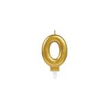 Tam İthalat 0 Rakam Mum Gold Renk - Altın - 1 Adet