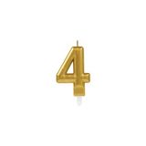 Tam İthalat 4 Rakam Mum Gold Renk - Açık Gri - 1 Adet