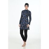 Tam Kapalı Büyük Beden Tesettür Mayo 3318-B - 6XL - Siyah