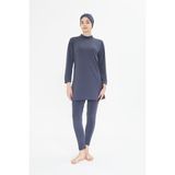 Tam Kapalı Likralı Tesettür Mayo Antrasit 34845-A - 2XL