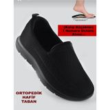Tam Ortopedi Bağsız Hafif Taban Günlük Erkek Kadın Unisex Spor Ayakkabı Yazlık Esnek Hafif Taban (SİYAH, EU Ayakkabı Beden Sistemi, Yetişkin, Sayısal, Orta, 37)