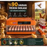 Tam Otomatik Kuluçka Makinesi 130 Yumurta Kapasiteli - Akıllı Isı Ve Nem Kontrollü, Ayarlanabilir Viyol, Otomatik Su Sis