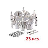 Tam Set 3Mm-60Mm Mermer Granit Fayans Cam Yuvarlak Delme Panç Elmas Matkap Için Boru Karot
